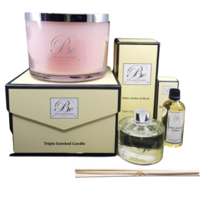 Baltic Amber & Musk Luxury Candle, Diffuser & Oil Pack