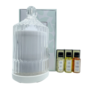 Luxury Glass Aroma Diffuser & 3 Oils Bundle